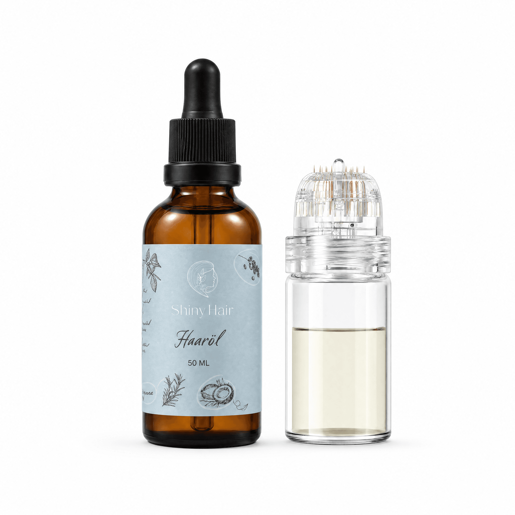 ShinyHair Growth Elixir™ + Dermastamp gegen Haarausfall und für eine gesunde Kopfhaut